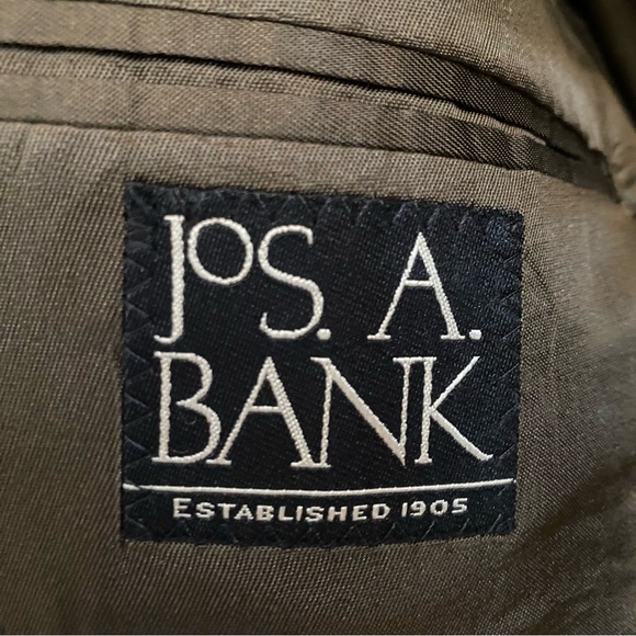 Jos A Bank Blazer Men's 41R Brown Plaid Wool Sports Coat Dinner Jacket - Picture 5 of 10